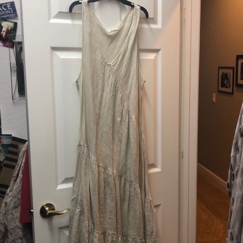 Linen maxi dress